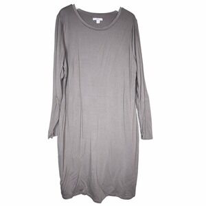 bar III Olive Green Dress Long Sleeve‎ Knit Stretch Round Neck Casual 1X